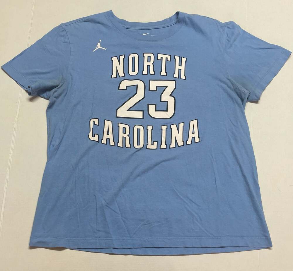 Nike Jordan North Carolina Tar Heels Michael Jordan #23 T-Shirt Tee Size Medium
